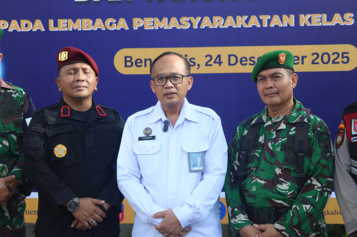 Lapas Kelas IIA Bengkalis Gelar Apel Siaga Pengamanan Natal 2025 dan Tahun Baru 2026