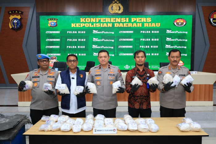 Polda Riau Amankan Heroin dari Dua Tersangka di Bengkalis, Ditaksir Bernilai Rp68 Miliar