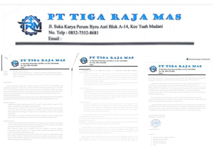 Hak Jawab Resmi PT Tiga Raja Mas Diterbitkan: Bantahan Tegas Atas Dugaan Pengeroyokan Dan Kejanggalan Operasional KSO
