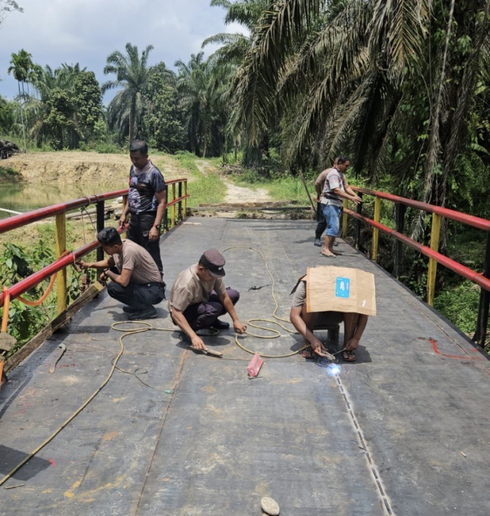 Progres Jembatan Sei Silam 65%, Hari ke-11 Fokus Pengecatan dan Lantai Besi