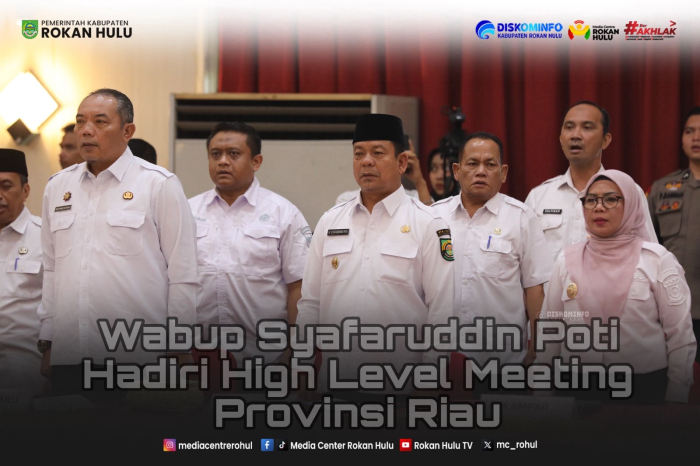 Wabup Syafaruddin Poti Hadiri High Level Meeting Provinsi Riau Guna Perkuat Sinergi Pengendalian Inflasi