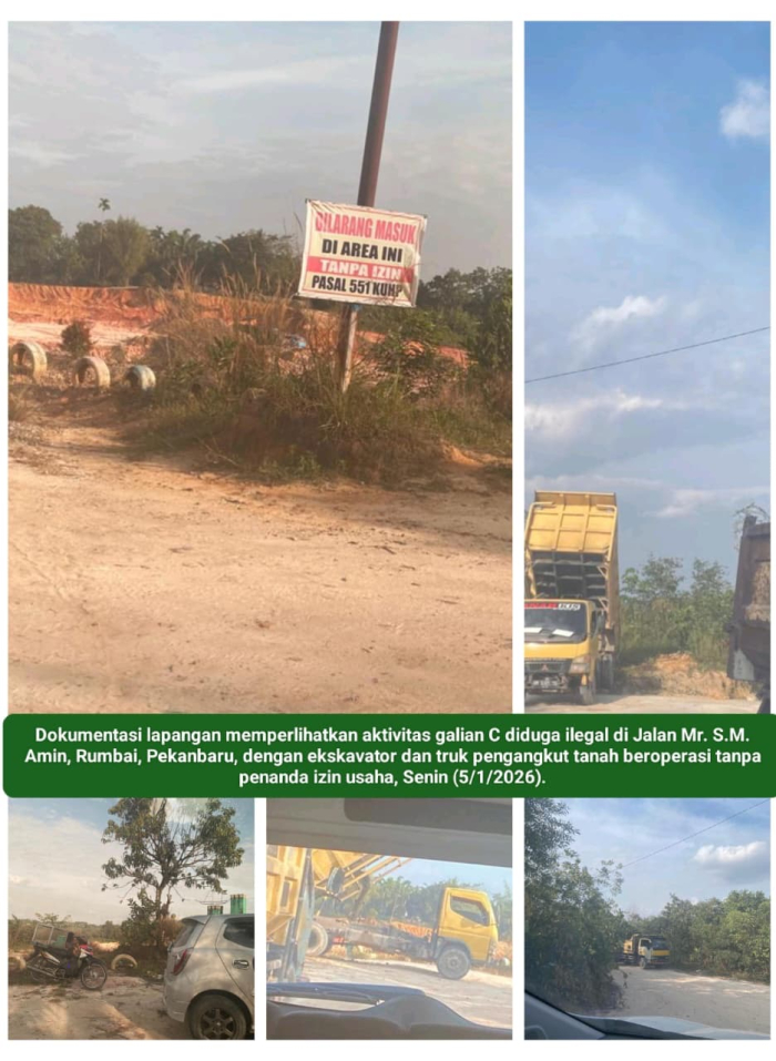 Januari 2026: Rumbai Masih Darurat Galian C Ilegal, Ratusan Truk Melenggang di Bawah Bayang-Bayang UU Minerba