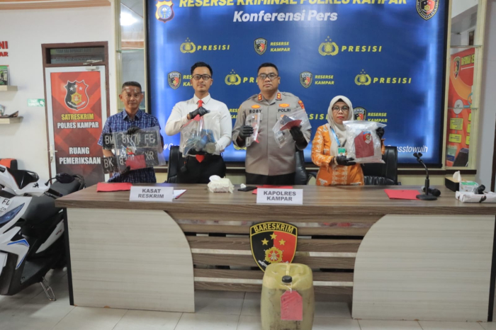 Dalam Dua Pekan, Polres Kampar Ungkap 4 Kasus Menonjol