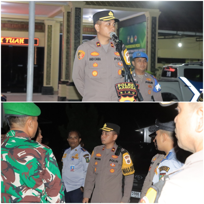 Polres Kampar Siaga Natal, Wakapolres Berikan Arahan Patroli Humanis Jamin Keamanan, Wakapolres: Lindungi Masyarakat