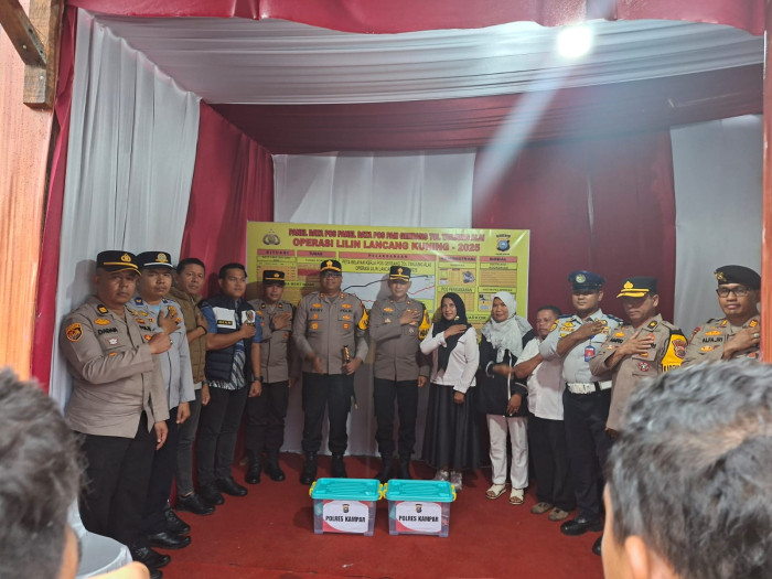 Kapolres Kampar Cek Pospam Exit Tol, Utamakan Pelayanan!