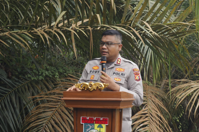 Kapolres Kampar Hadiri Doa Bersama Jelang Renovasi Jembatan Merah Putih di Pulau Jambi