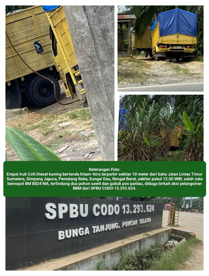 Membongkar Gudang Bayangan Rengat Barat: Estafet Maut Biosolar dari Truk BM 8824 MA Menggunakan Instalasi Mesin Air dan Selang Panjang