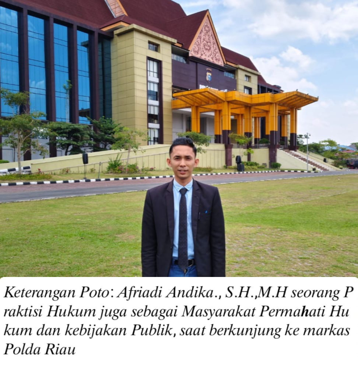 Afriadi Andika S.H M.H : Polri Penegak Hukum, Harus Berada Dibawah Naungan Presiden