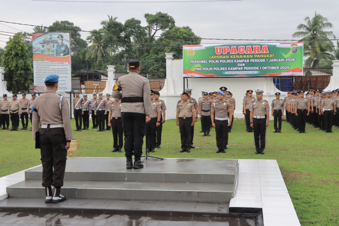 82 Personel Polres Kampar Naik Pangkat, Kapolres: Motivasi Tingkatkan Kinerja, Amanah Lebih Besar!