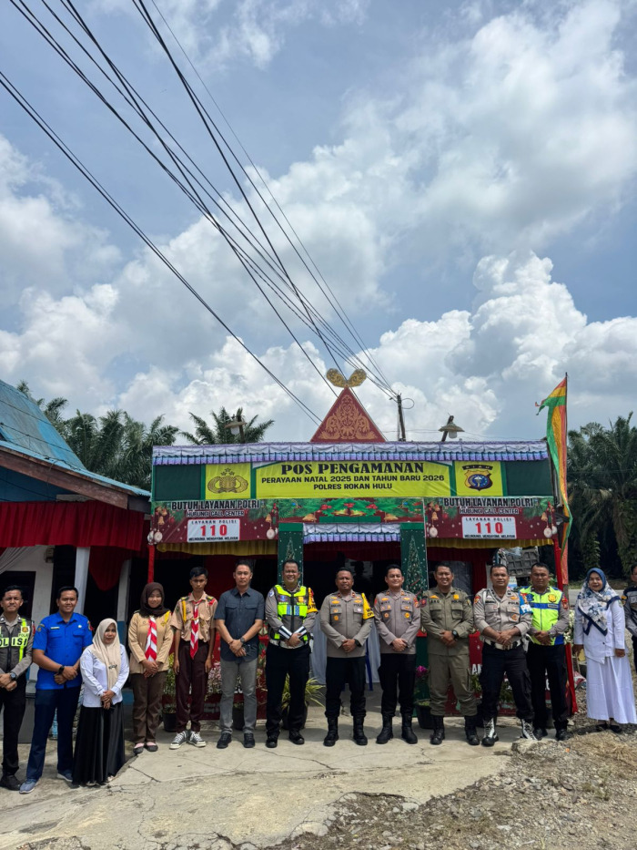 Wakapolres Rohul Cek Kesiapan Pos Pam Operasi Lilin Lancang Kuning 2025 di Tandun