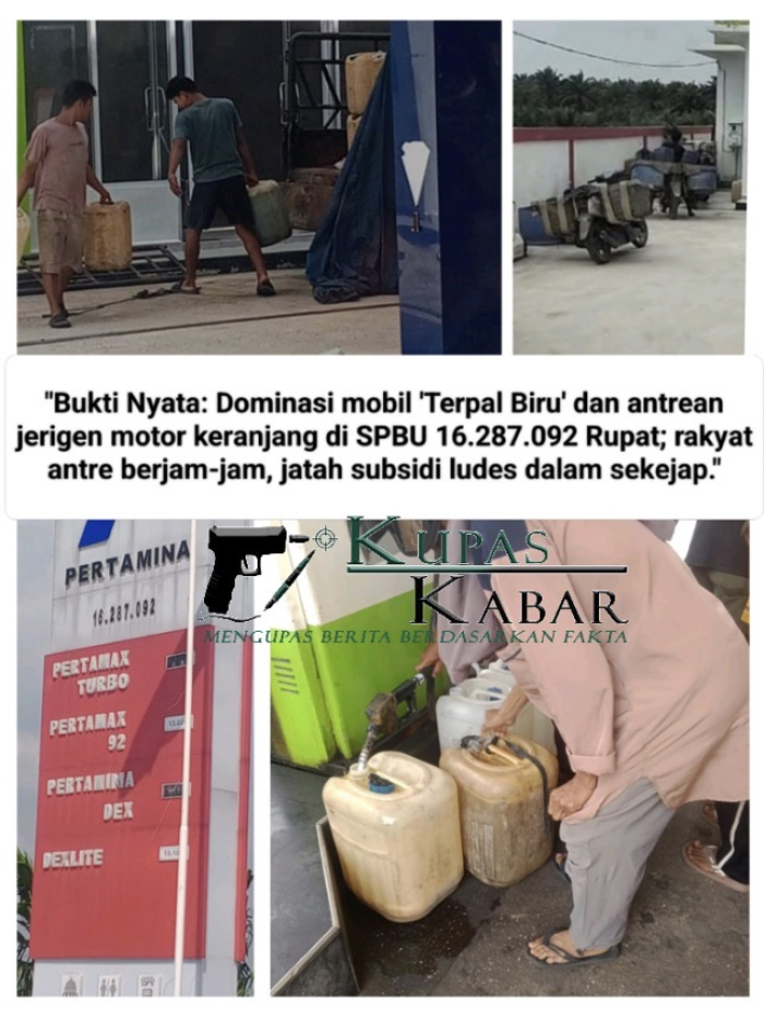 BBM Masuk Jam 11 Habis Jam 2! Ada Apa di SPBU 16.287.092 Rupat? Warga Bongkar Modus Terpal Biru dan Uang Pelicin