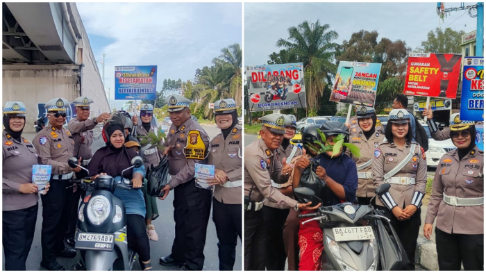Hari Kelima Operasi Zebra 2025, Kasubdit Kamsel Ditlantas Polda Riau Pimpin Edukasi Kamseltibcarlantas di Traffic Light Pasar Pagi Arengka
